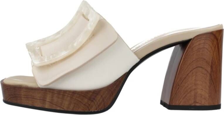 Noa Harmon Heeled Mules Beige Dames