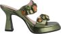 Noa Harmon Metallic Groene Plateauhak Sandaal Green Dames - Thumbnail 1