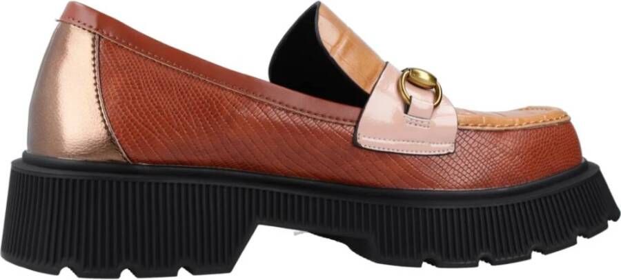 Noa Harmon Stijlvolle dikke zool loafers voor vrouwen Brown Dames