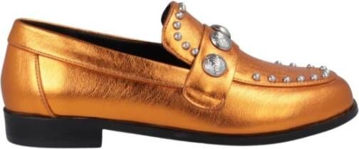 Noa Harmon Stijlvolle Oranje Loafers met Gewatteerde Binnenzool Orange Dames