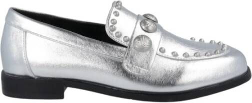 Noa Harmon Stijlvolle Zilveren Vegan Loafers Gray Dames