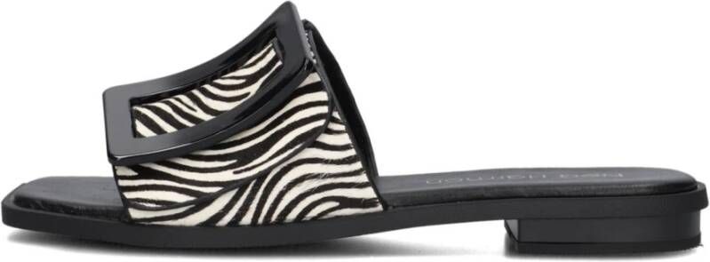 Noa Harmon Zebra Slipper 8972 Black Dames