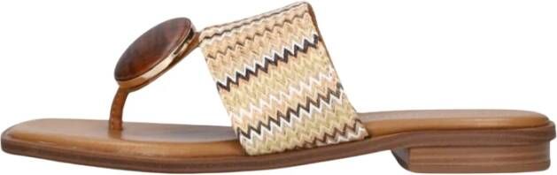 Noa Harmon Zomer Slippers met Kleurrijke Details Beige Dames