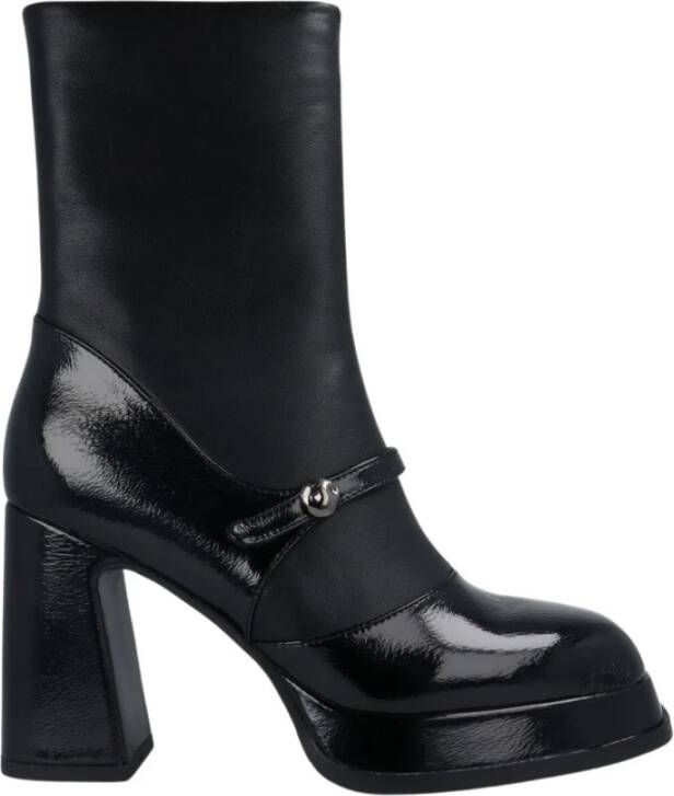 Noa Harmon Zwarte Patent Mary Jane Laars Black Dames