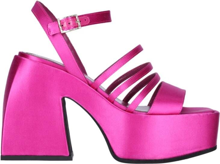 Nodaleto Roze Plateau Sandalen Bulla Chibi Stijl Pink Dames