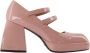 Nodaleto Roze platform schoenen met dubbele klittenbandsluiting Pink Dames - Thumbnail 3