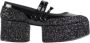 Noir Kei Ninomiya Zwarte Glitter Platform Mary Janes Black Dames - Thumbnail 1