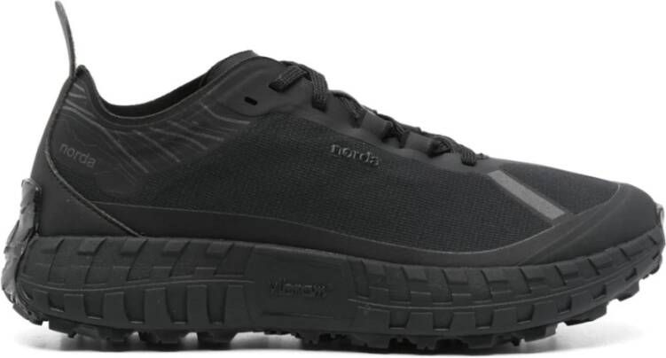 Norda Zwarte Sneakers Bio-Dyneema Veters Logo Black Heren