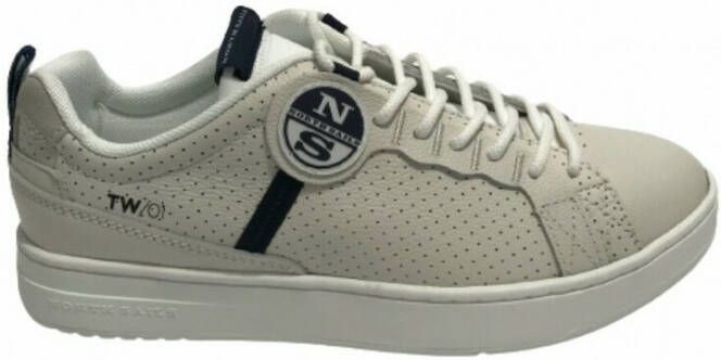 North Sails Premium Leren Witte Sneakers Tw-01 White Heren