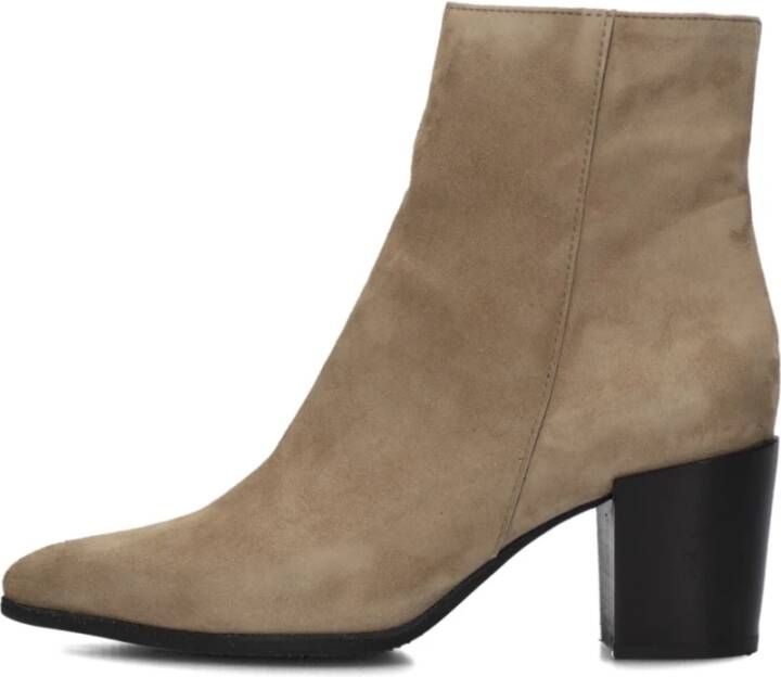 Notre-v Beige Enkellaarzen Stijlvolle Herfstlook Beige Dames