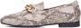 Notre-v Beige Leren Loafers met Slangenprint Beige Dames - Thumbnail 3