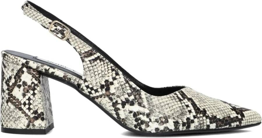 Notre-v Beige Leren Slingback Hakken Multicolor Dames