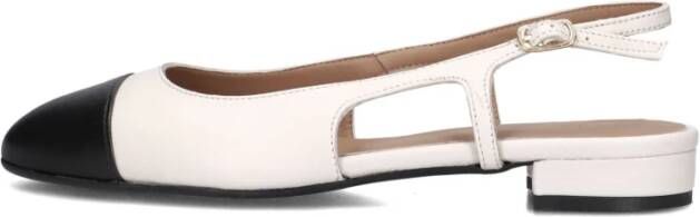 Notre-v Beige leren slingbacks voor dames White Dames