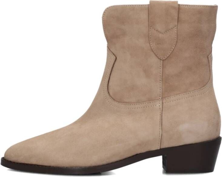 Notre-v Beige Suède Enkellaarzen Beige Dames