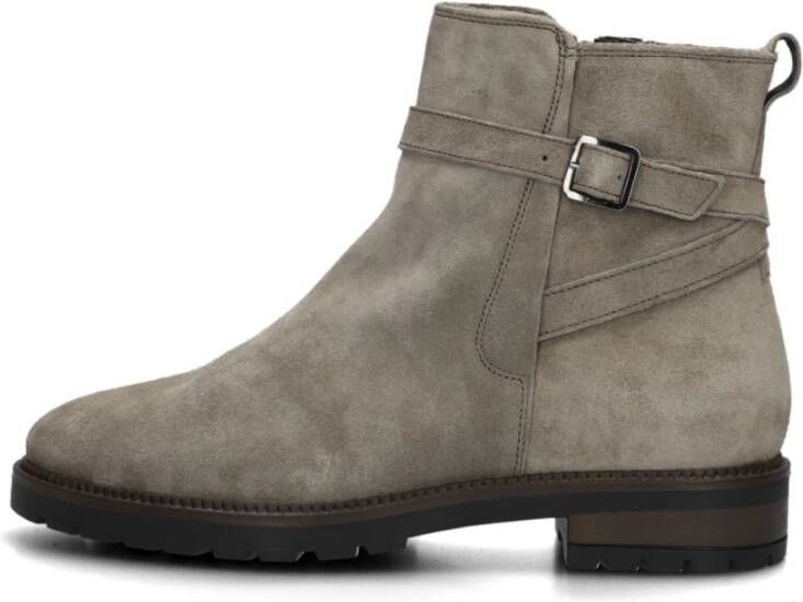 Notre-v Beige Suède Enkellaarzen Gray Dames