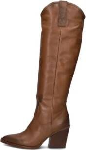 Notre-v Cowboy laarzen in cognac leer Brown Dames