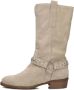 Notre-V 08-464 Enkellaarsjes Enkelboots met rits Dames Beige - Thumbnail 3