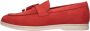 Notre-V 179 Loafers Nubuck Instapper Dames Rood - Thumbnail 3