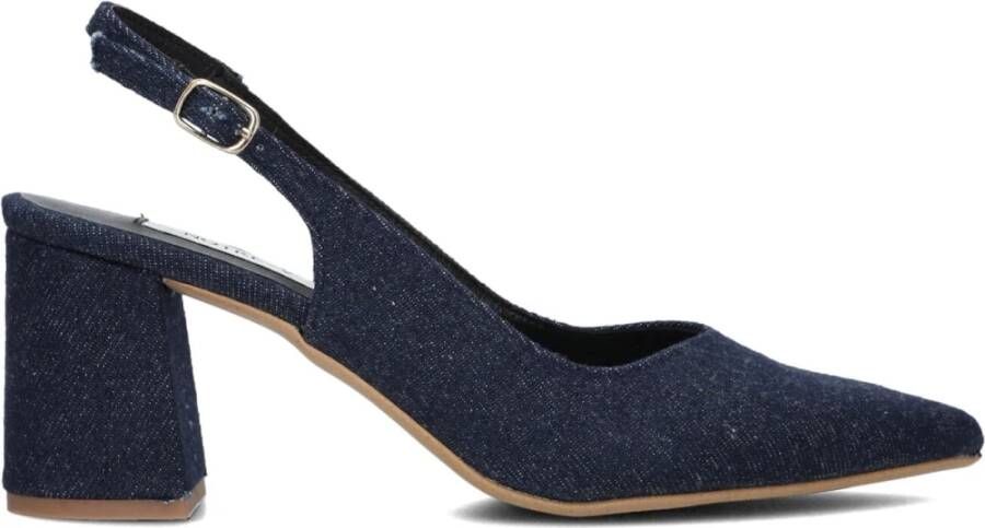 Notre-v Elegante Slingbacks met Denimstructuur Blue Dames