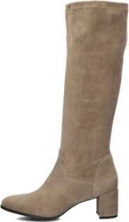 Notre-v Elegante Taupe Hoge Laarzen Beige Dames