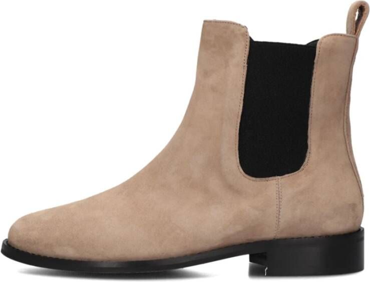 Notre-v Taupe Suède Enkellaarzen Stijlvol Model Beige Dames