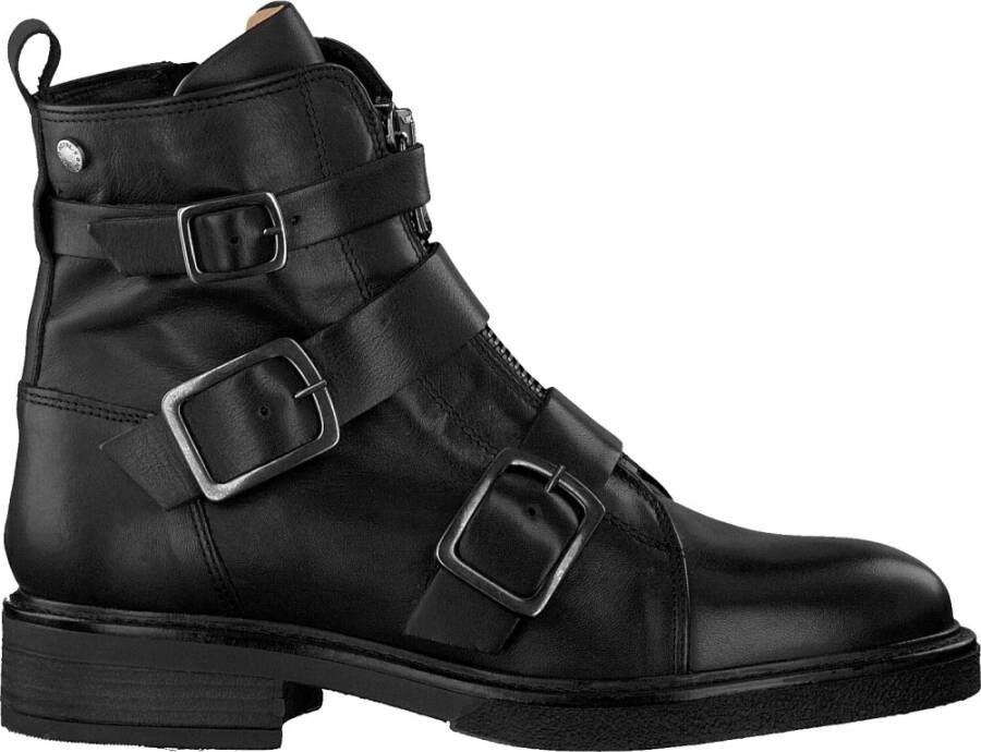 Notre-v Zwarte Bikerboot met Gespen Black Dames