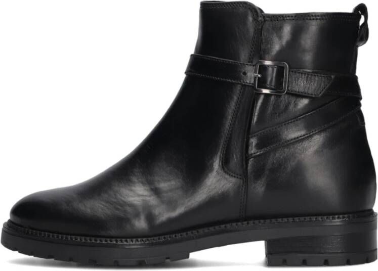 Notre-v Zwarte Enkelboots met Rits Black Dames