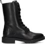 Notre-v Zwarte Leren Veterschoenen Black Dames - Thumbnail 2