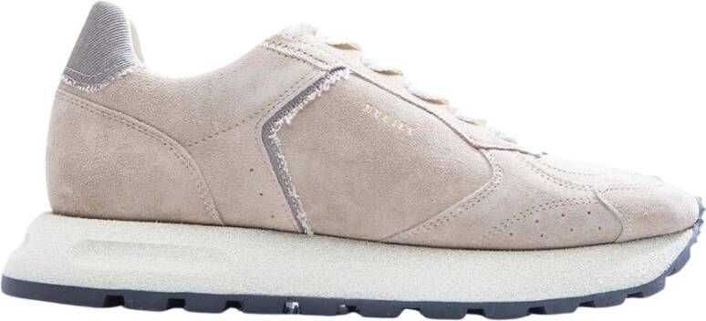 Nubikk Beige Bont Sneakers met Bruine Accenten Beige Dames