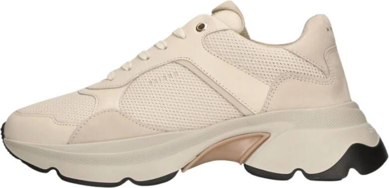 Nubikk Beige Leren Lage Sneakers Beige Dames