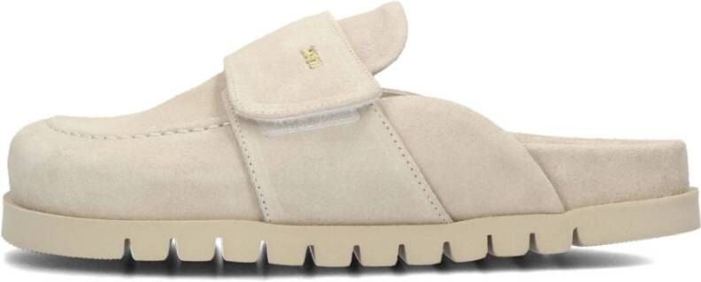 Nubikk Beige Suède Dames Slippers Beige Dames