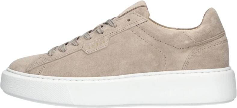 Nubikk Beige Suède Lage Top Sneakers Beige Dames