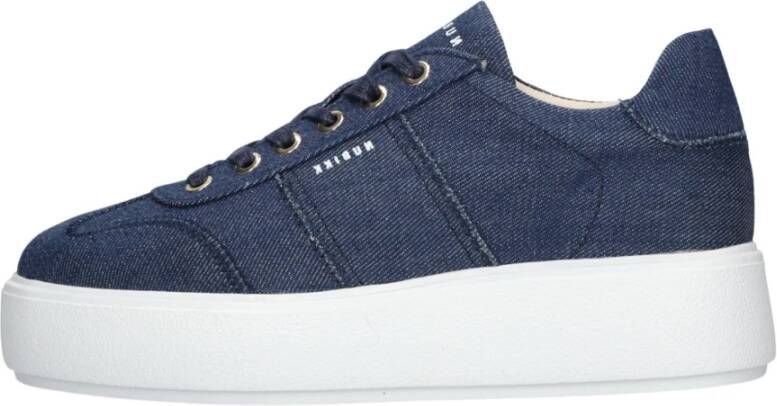 NUBIKK Lage Sneakers Dames Elise Wing Maat: 37 Materiaal: Denim Kleur: Blauw