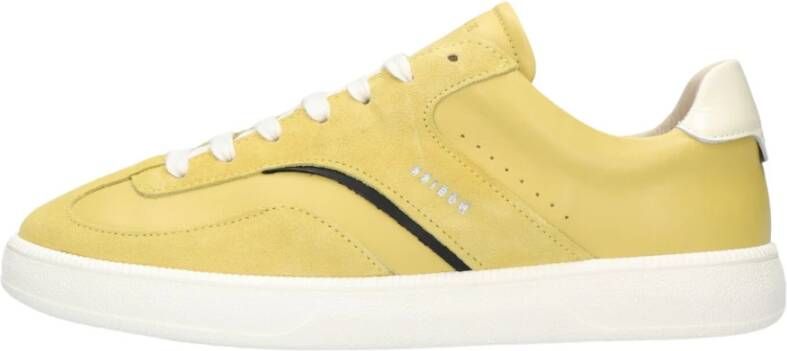 Nubikk Gele Leren Lage Sneakers Yellow Dames