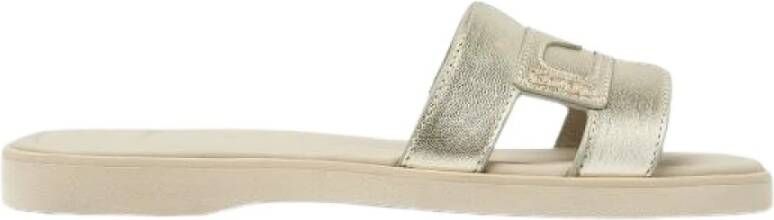 Nubikk Goud Metallic Slipper Ruby Gatsby Beige Dames