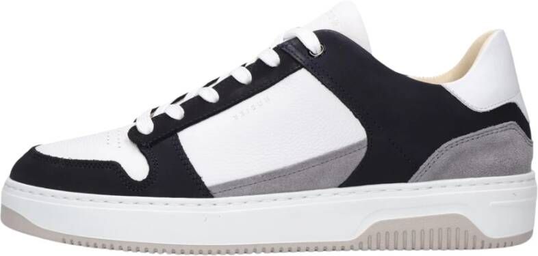 Nubikk Heren Court Sneakers Wit Leer Black Heren