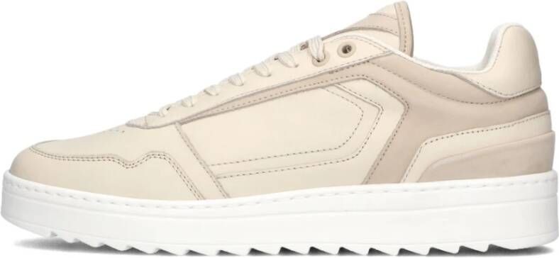 Nubikk Heren Lage Leren Sneaker Cliff Cane Beige Heren