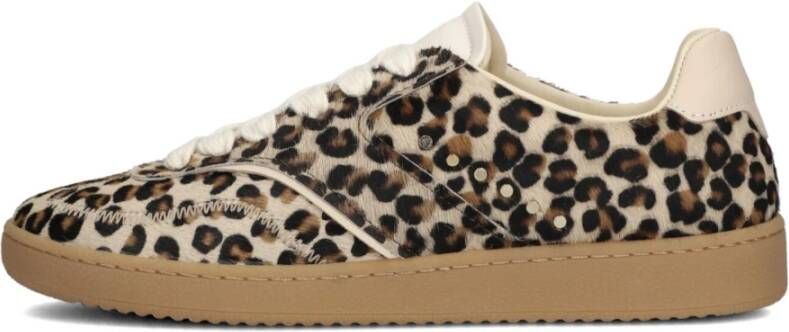 Nubikk Luipaardprint Lage Top Sneakers Brown Dames