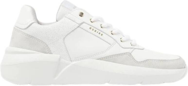 Nubikk Roque Road Wave Women White Lizzard Lage sneakers