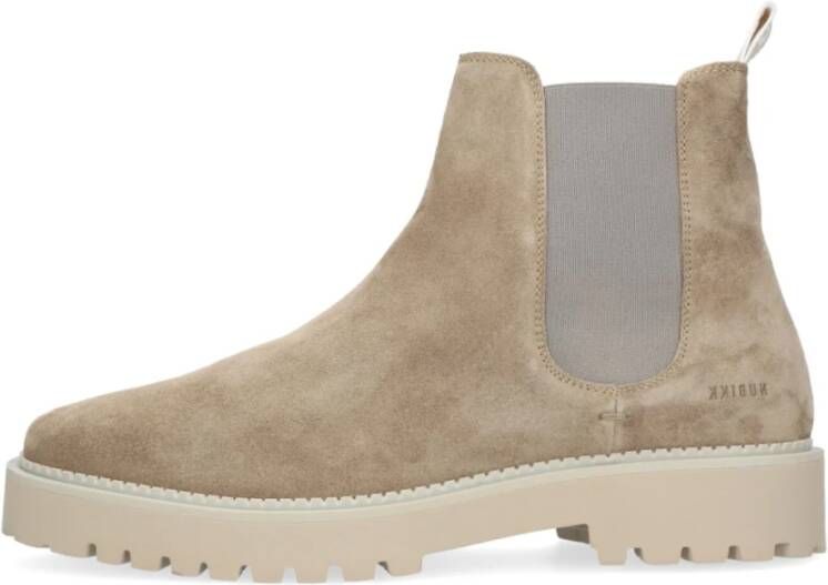 Nubikk Taupe Chelsea Boots Logan Rai Gray Heren