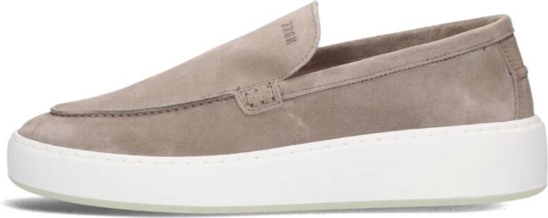 Nubikk Taupe Slip-On Loafer Sneaker Jiro Mio Beige Heren