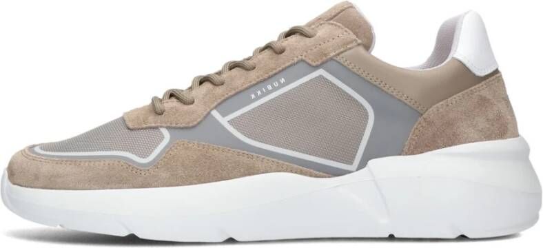 NUBIKK Lage Sneakers Heren Roque Road Curl Maat: 47 Materiaal: Suède Kleur: Taupe