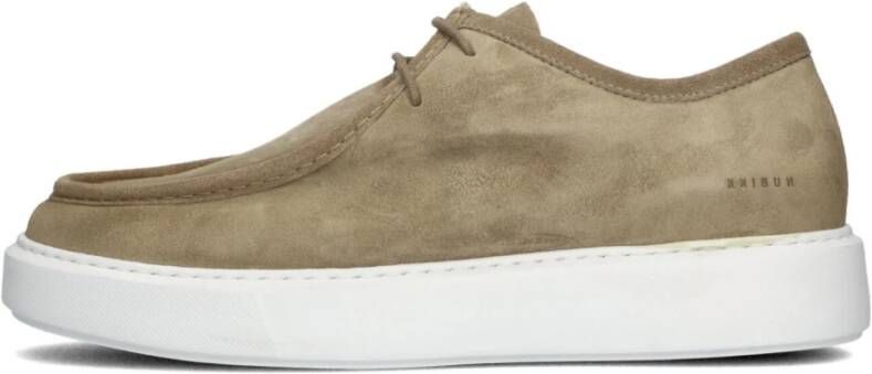 Nubikk Taupe Suede Veterschoenen Vince Ryan Beige Heren