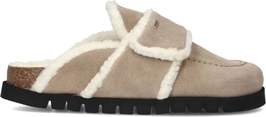 Nubikk Teddy Fur Dames Pantoffels Taupe Beige Dames