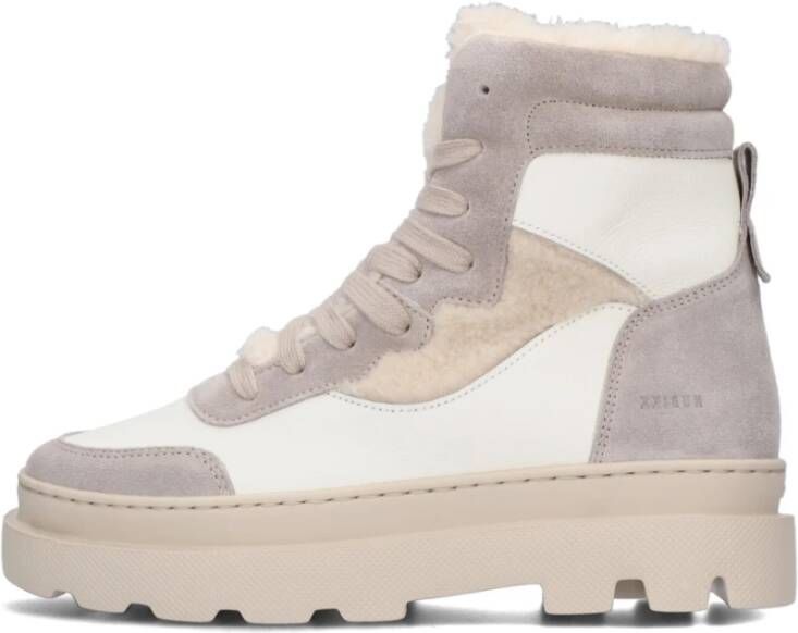 Nubikk Witte Hoge Top Sneaker Macy Fur White Dames