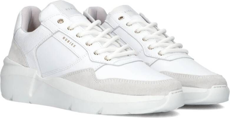 Nubikk Roque Road Wave Women White Lizzard Lage sneakers