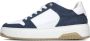 Nubikk Witte Leren Lage Sneakers met Blauwe Details Blue Dames - Thumbnail 1