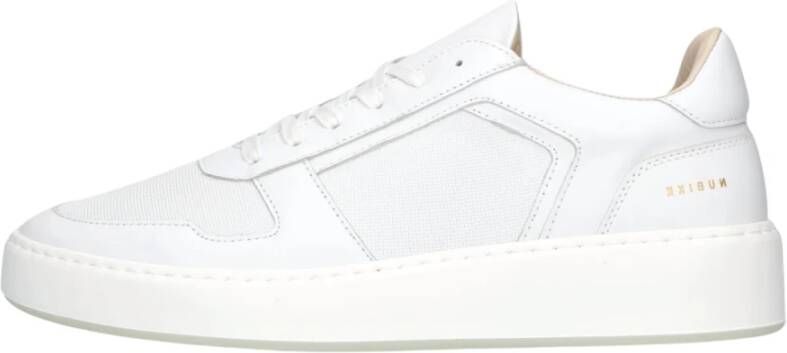 Nubikk Witte Leren Lage Sneakers White Heren