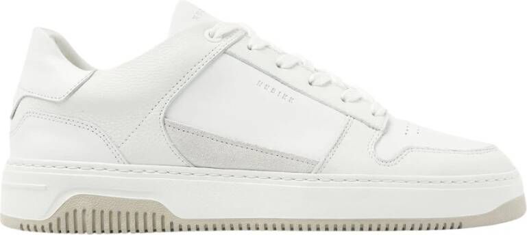 Nubikk Witte Suède Basket Court Schoenen White Heren