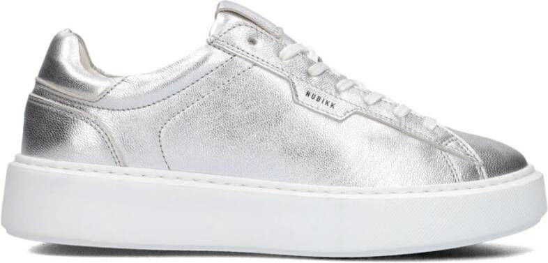 NUBIKK Lage Sneakers Dames Vince Tora Met Maat: 41 Materiaal: Leer Kleur: Zilver